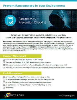 ransomware checklist novastor threat experts response attack growing security put together ever list cl